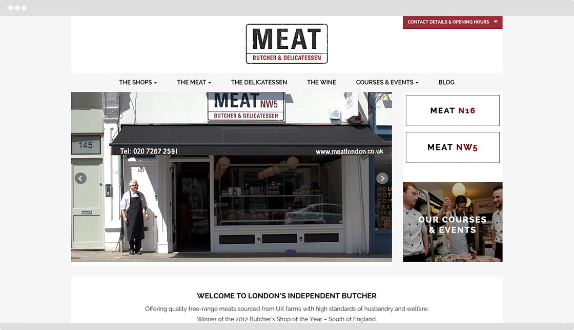 Meat London Homepage